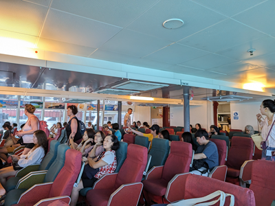 Inside ferry